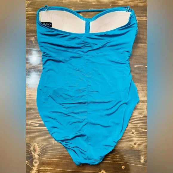 La Blanca Teal One-Piece‎ Swimsuit - Picture 3 of 4
